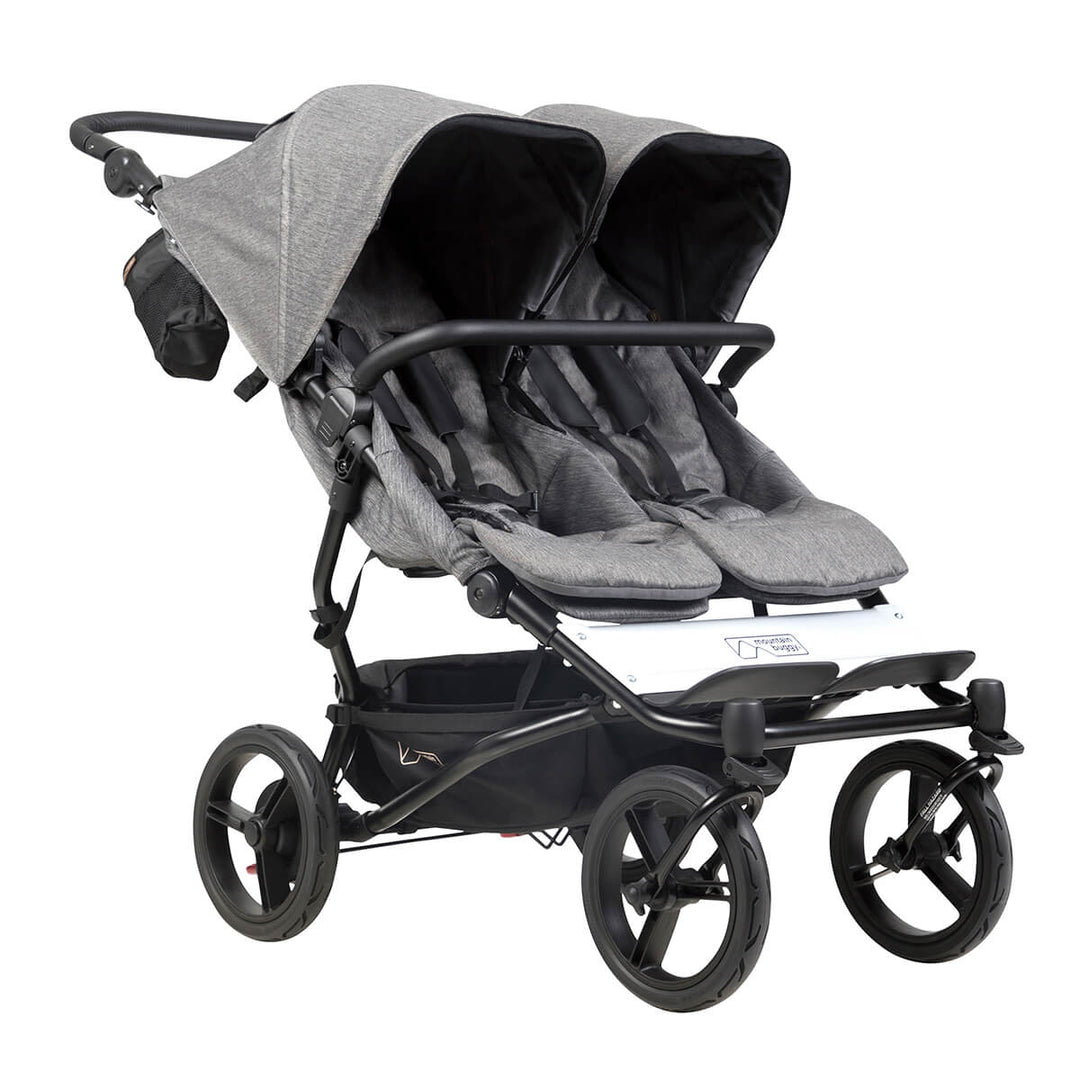 Mountain Buggy duet luxury collection buggy front three quarter view_herringbone