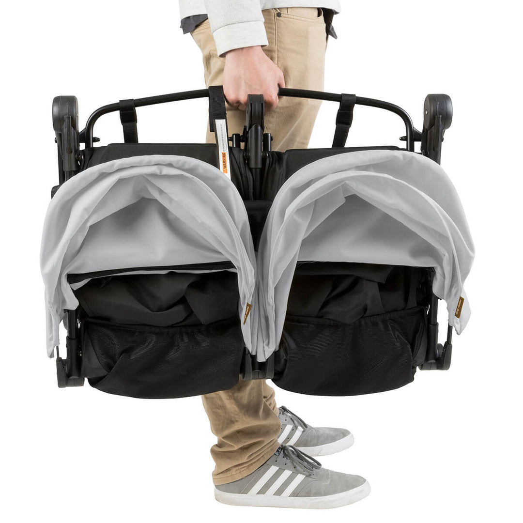 Mountain Buggy nano duo side view carry handle_silver