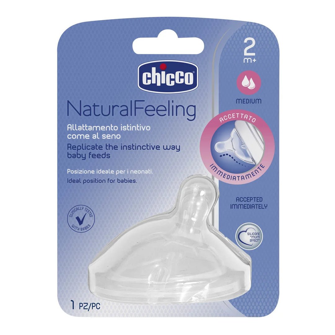 Chicco Natural Feeling Medium Teat 2m+ - 1 Pack