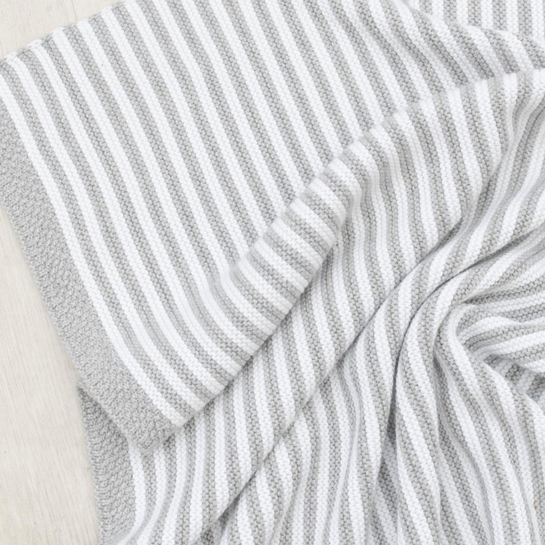 Living Textiles Knitted Stripe Blanket