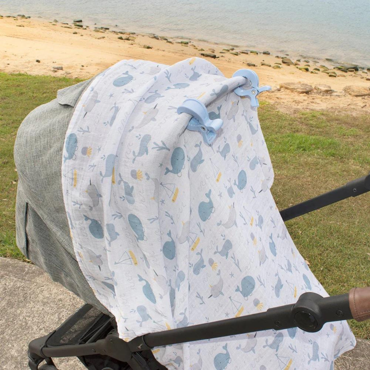 Muslin pram hot sale canopy