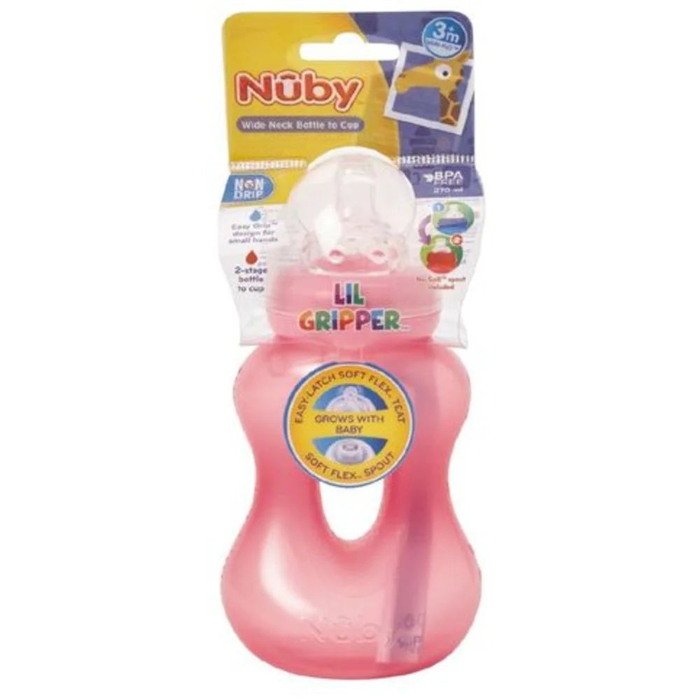 Nuby wide neck hot sale bottle to cup