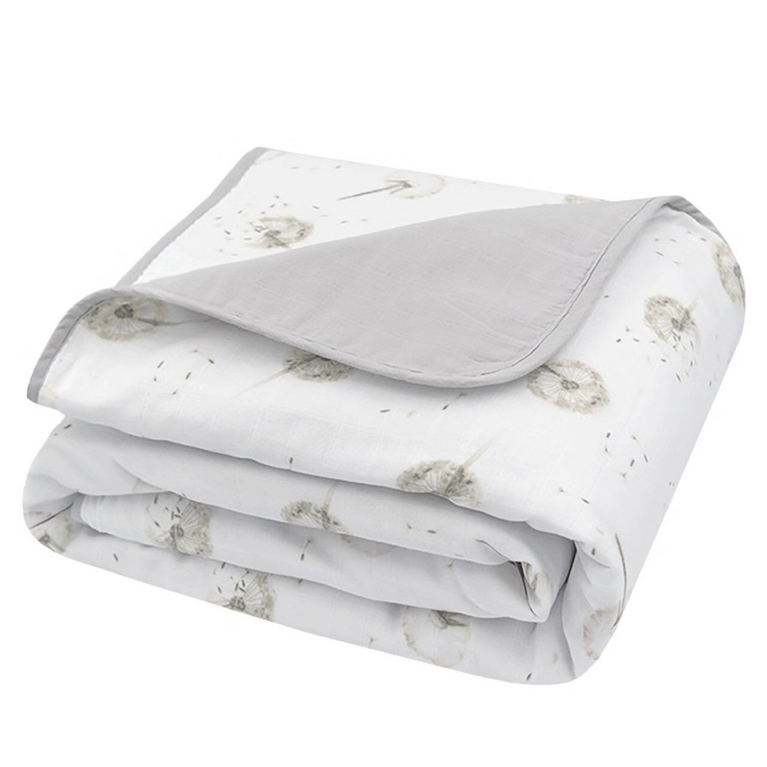 Living Textiles Organic Cotton Muslin Cot Blanket