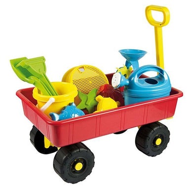 summertime trolley with toys