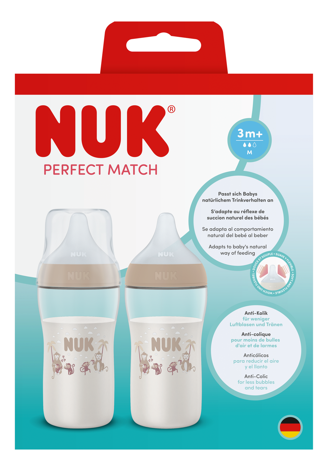 NUK Perfect Match PP 260ml Bottle 2pk