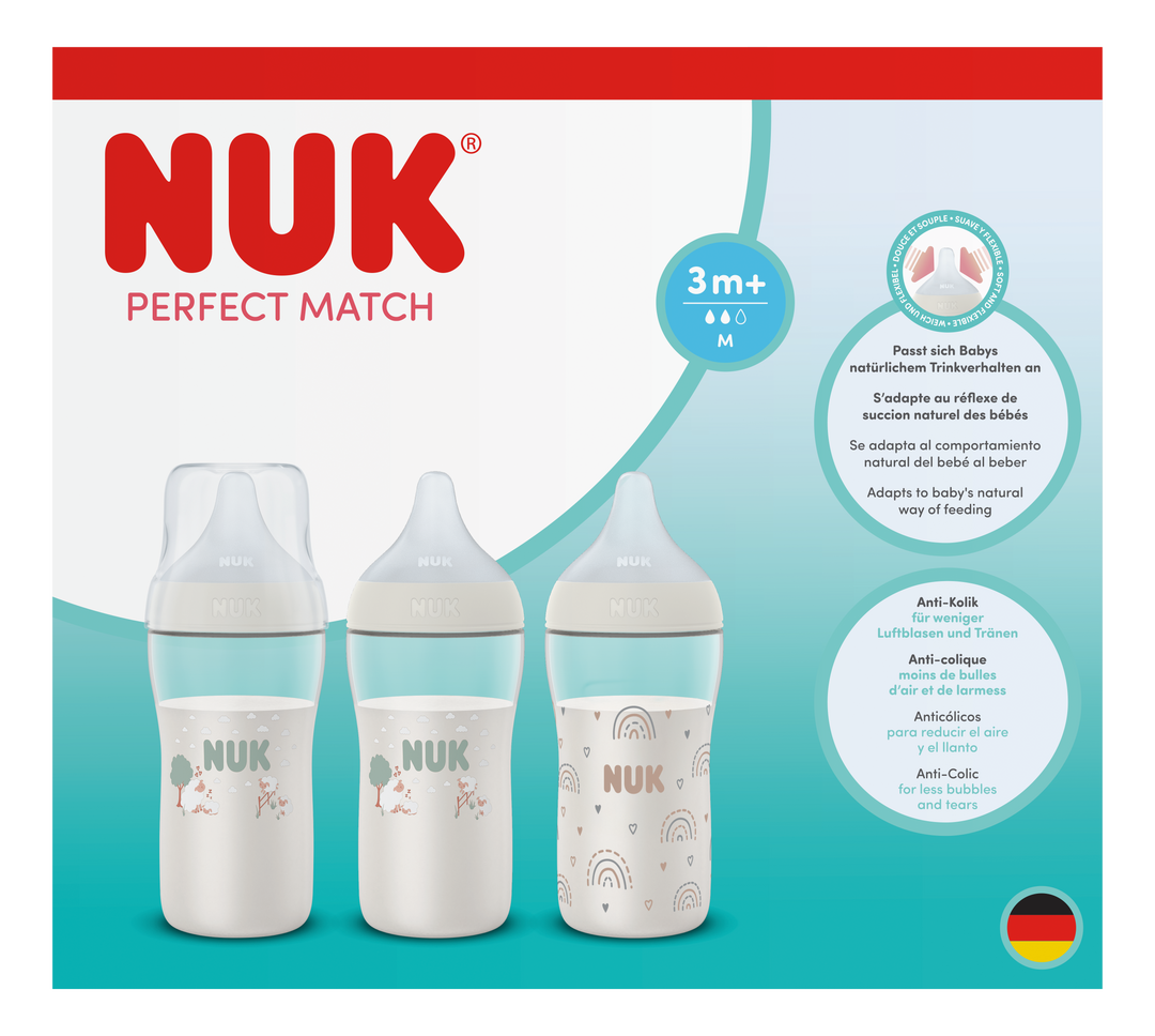 NUK Perfect Match PP 260ml Bottle 3pk