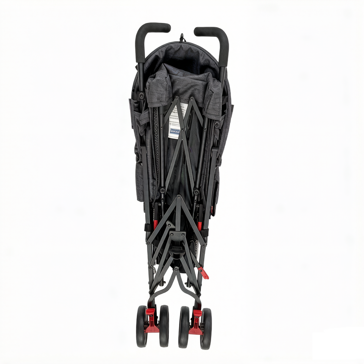 Photo of the ORIGN Bellbird folded into its easy carry mode