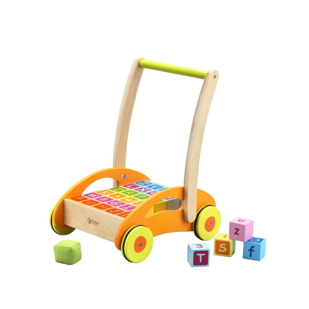 Classic World Wooden Walker With Blocks
