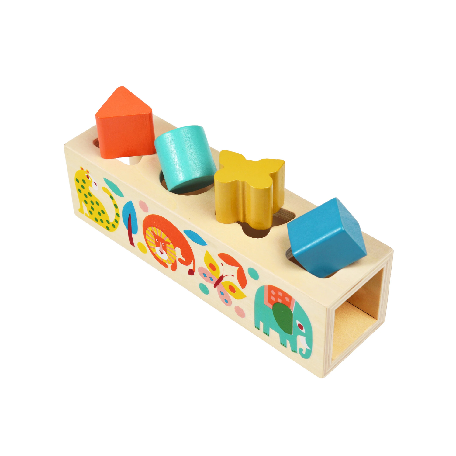 Rex London Wild Wonders Wooden Shape Sorter from Rex London NZ stock babycity
