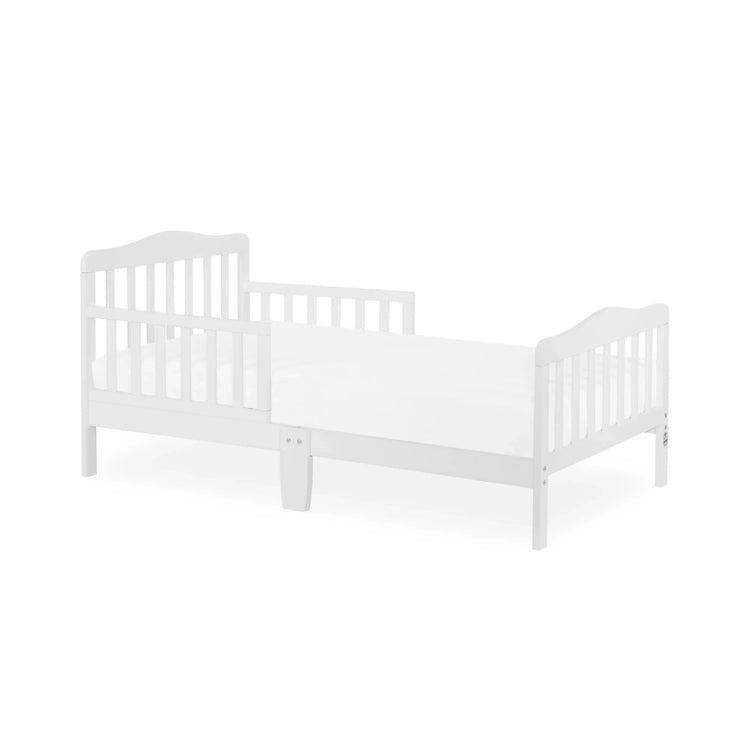 White crib on a white background