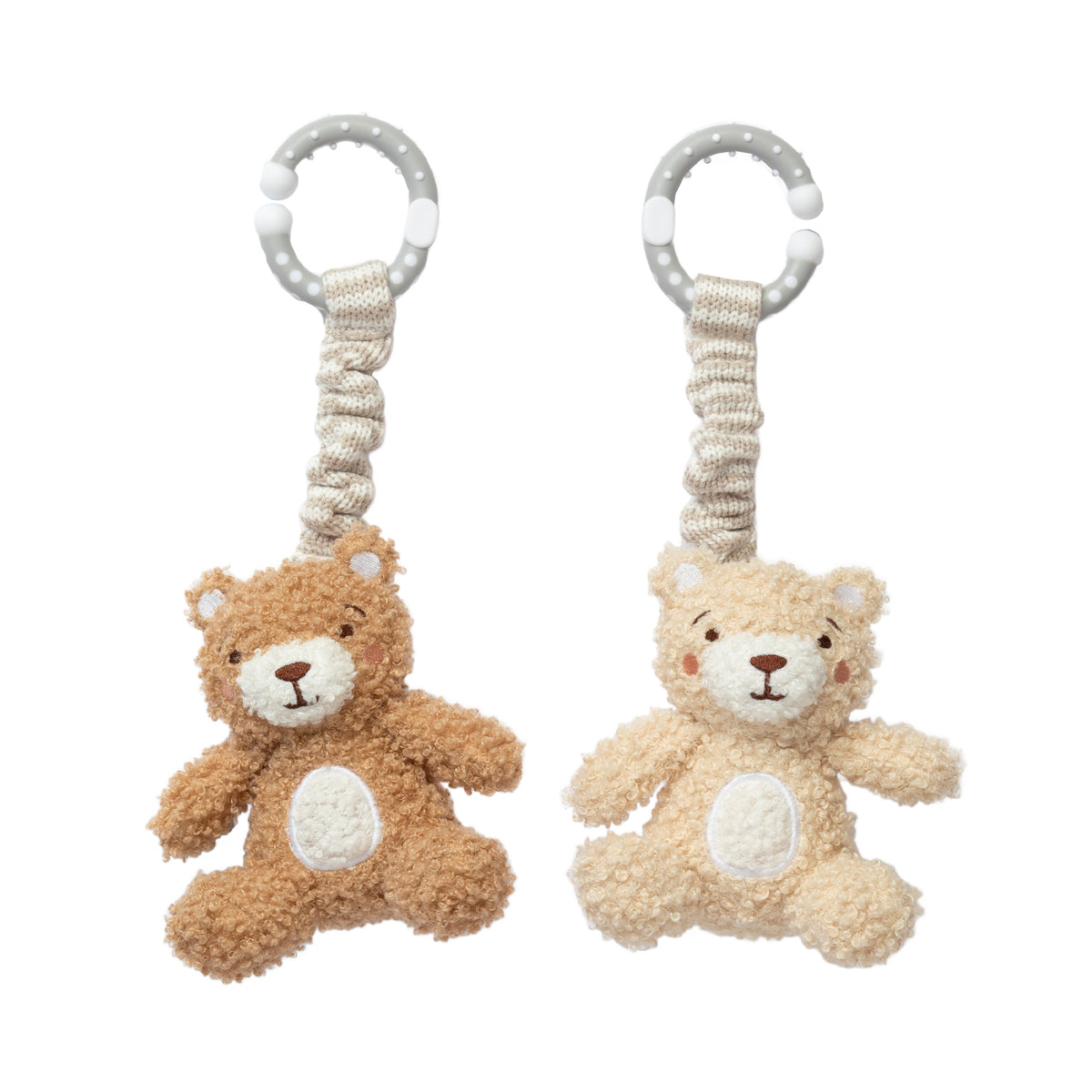 Living Textiles Cuddly Bears - Stroller Toy 2pk from Living Textiles NZ stock babycity