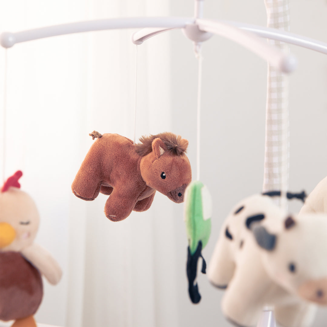 Living Textiles Tractor Ride - Musical Mobile Set from Living Textiles NZ stock babycity