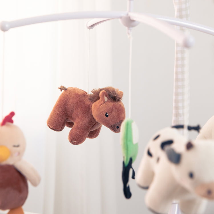 Living Textiles Tractor Ride - Musical Mobile Set from Living Textiles NZ stock babycity