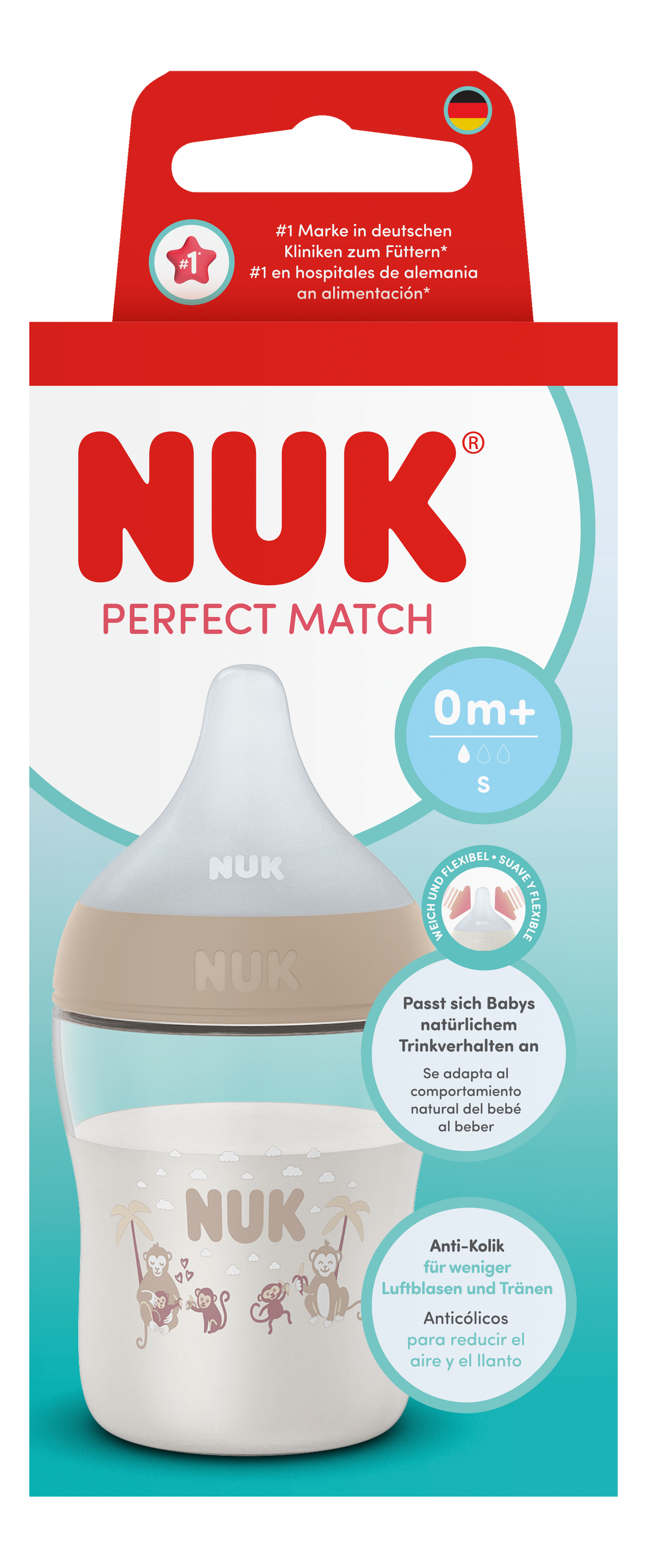 NUK Perfect Match PP Bottle 150ml / 0m+ S Teat