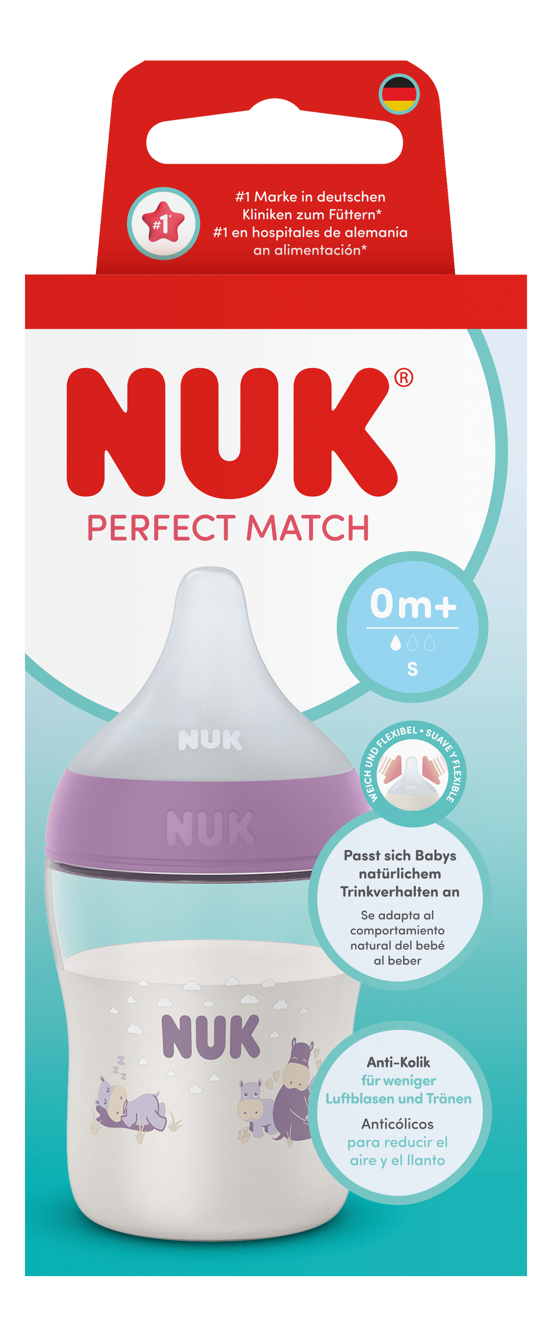 NUK Perfect Match PP Bottle 150ml / 0m+ S Teat