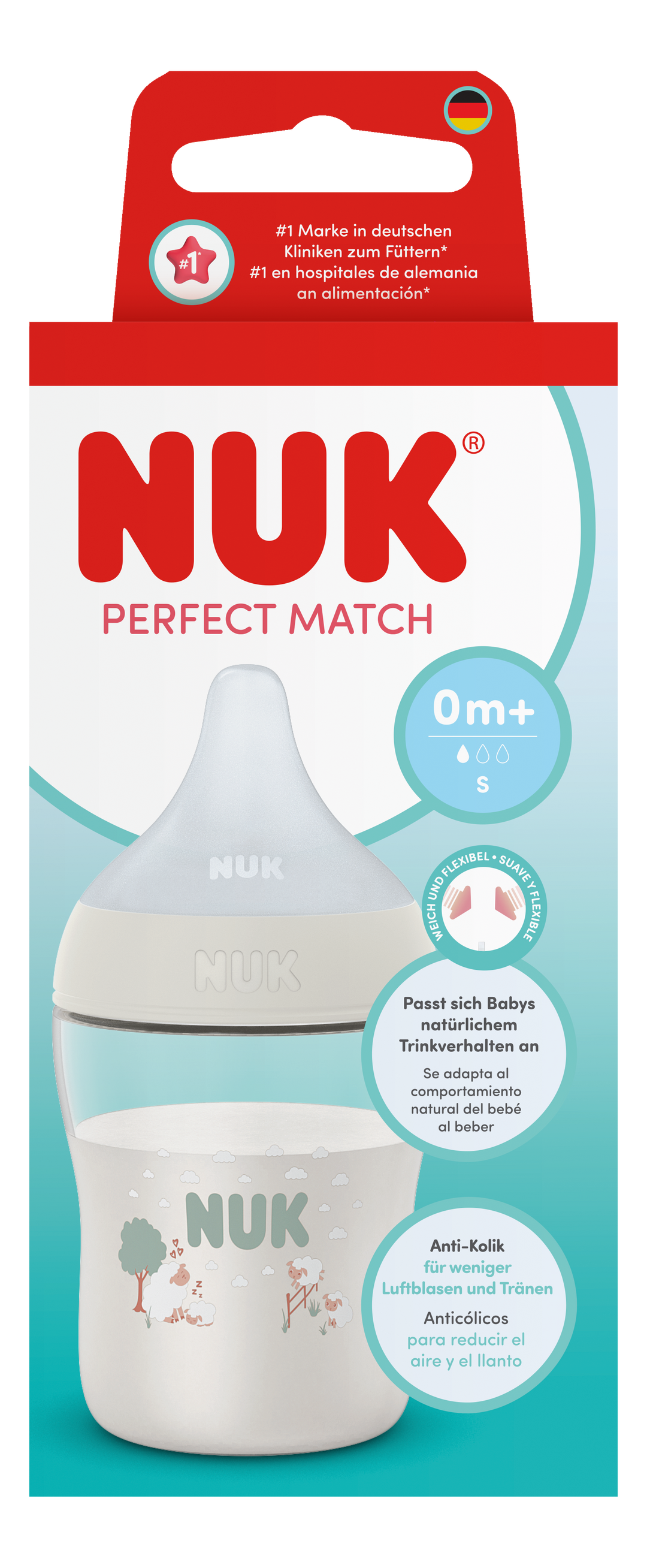 NUK Perfect Match PP Bottle 150ml / 0m+ S Teat