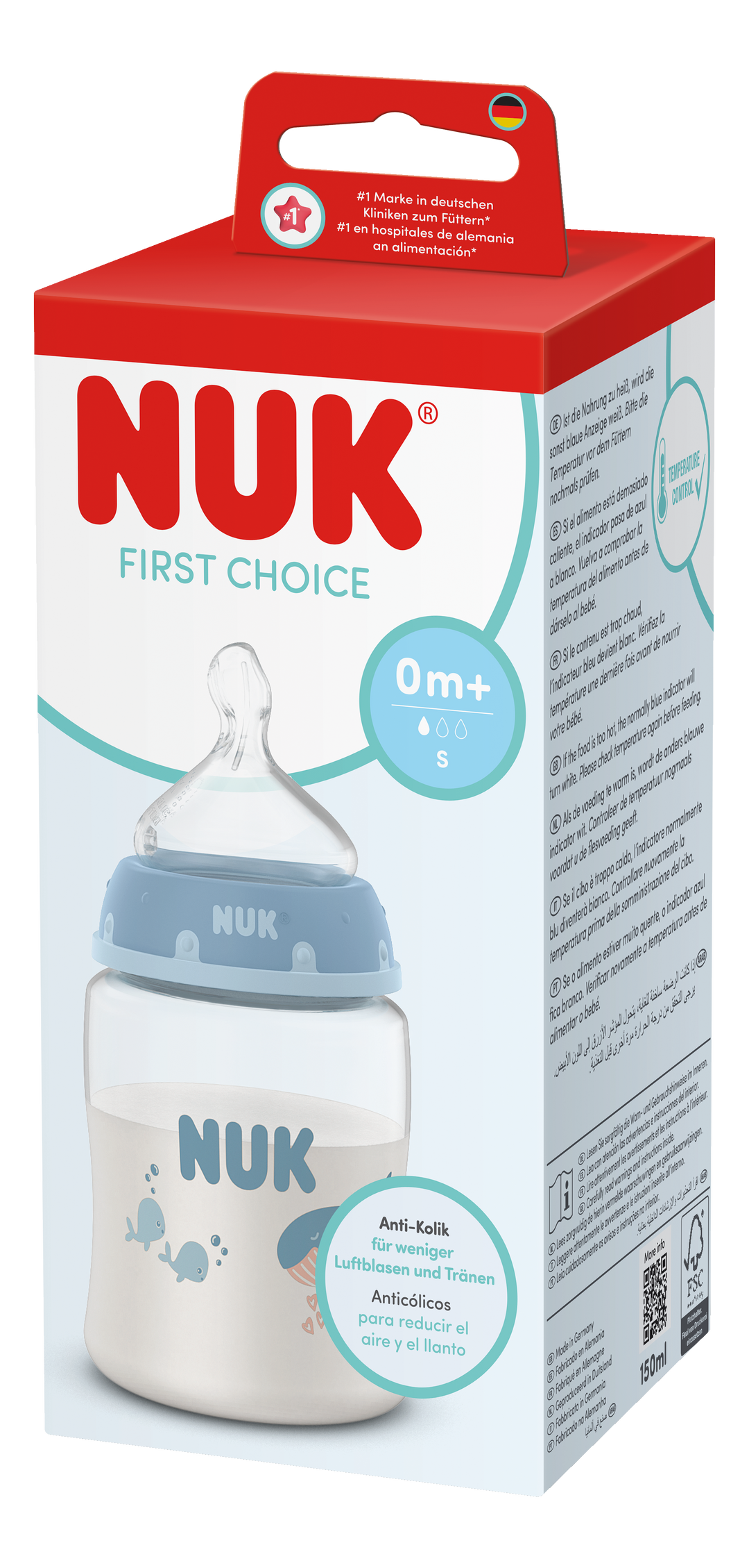 NUK First Choice PP Bottle 150ml / 0m+ S Teat