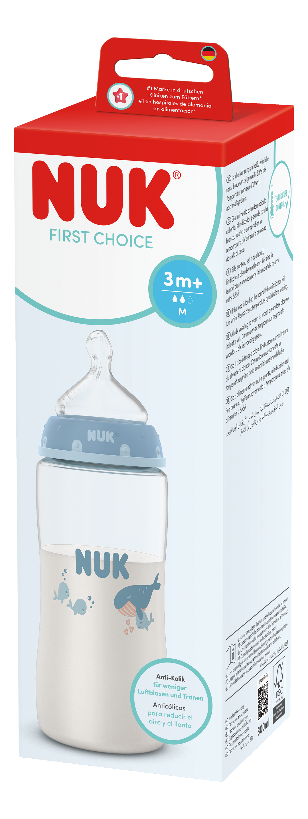 NUK First Choice PP Bottle 300ml / 3m+ M Teat