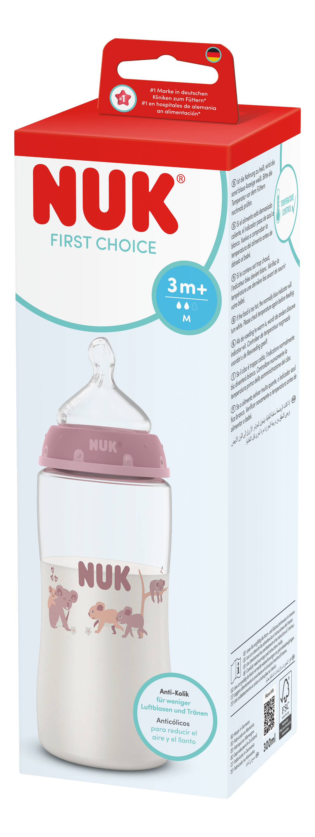 NUK First Choice PP Bottle 300ml / 3m+ M Teat
