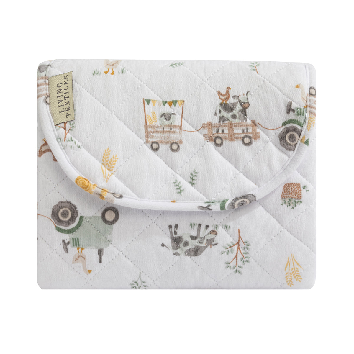 Living Textiles Tractor Ride - Foldable Waterproof Travel Change Mat from Living Textiles NZ stock babycity