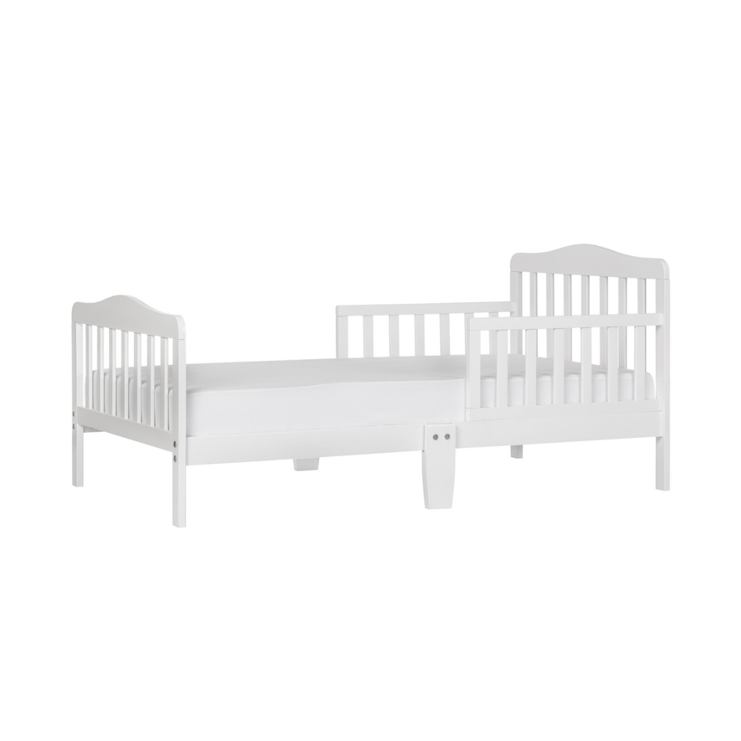 White crib on a white background