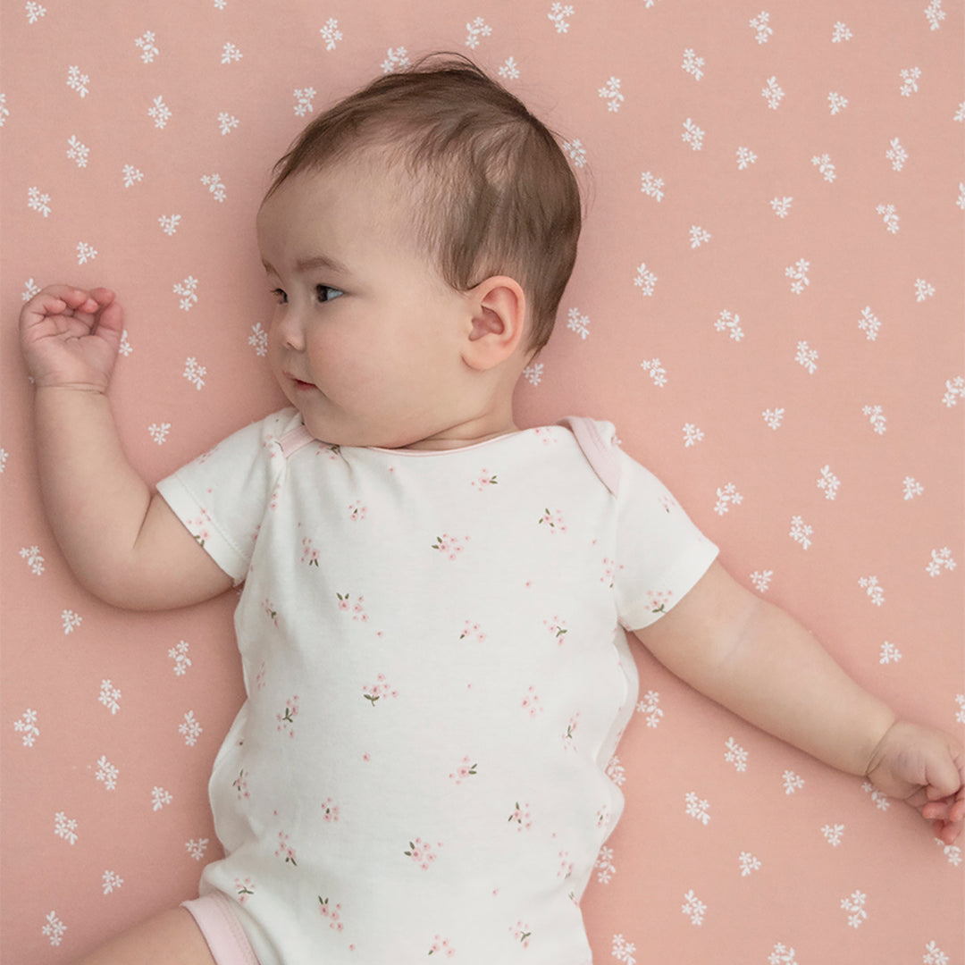 Living Textiles Sophia Garden - Jersey Cot Fitted Sheet 2pk from Living Textiles NZ stock babycity