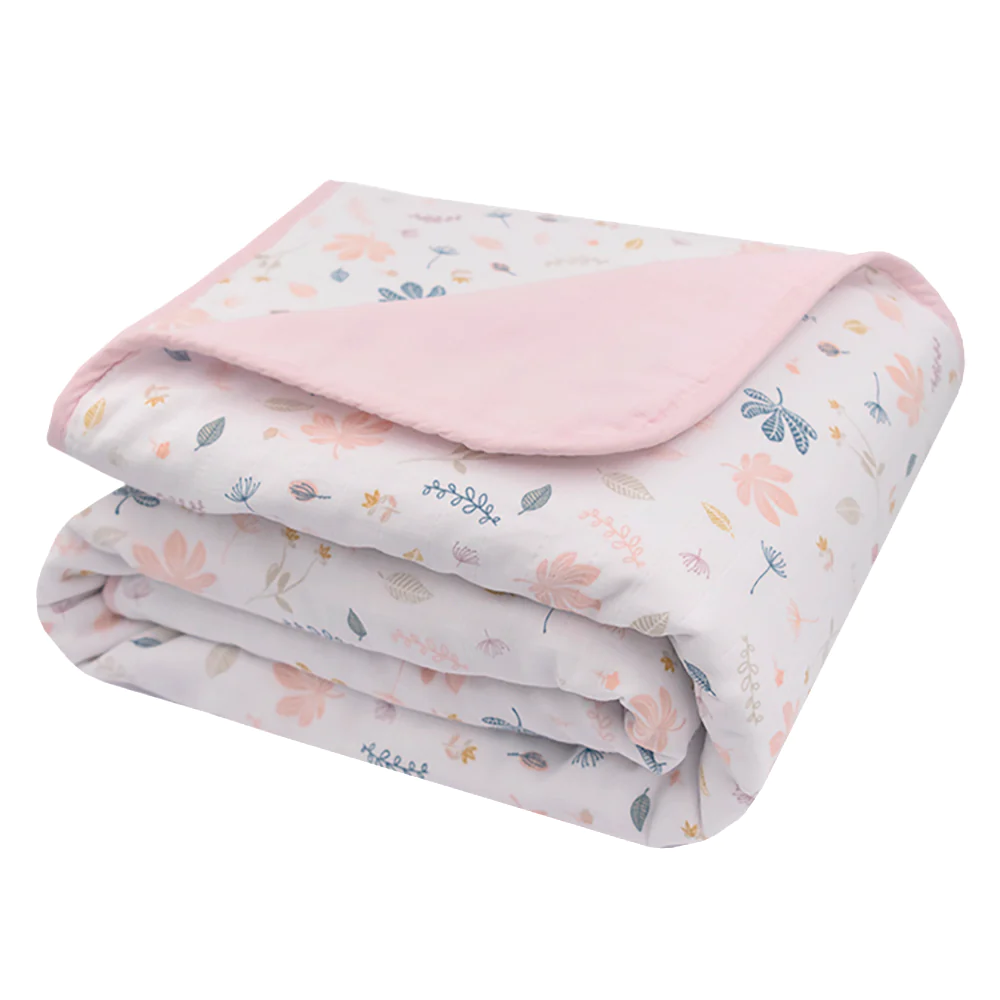 Living Textiles Organic Cotton Muslin Cot Blanket