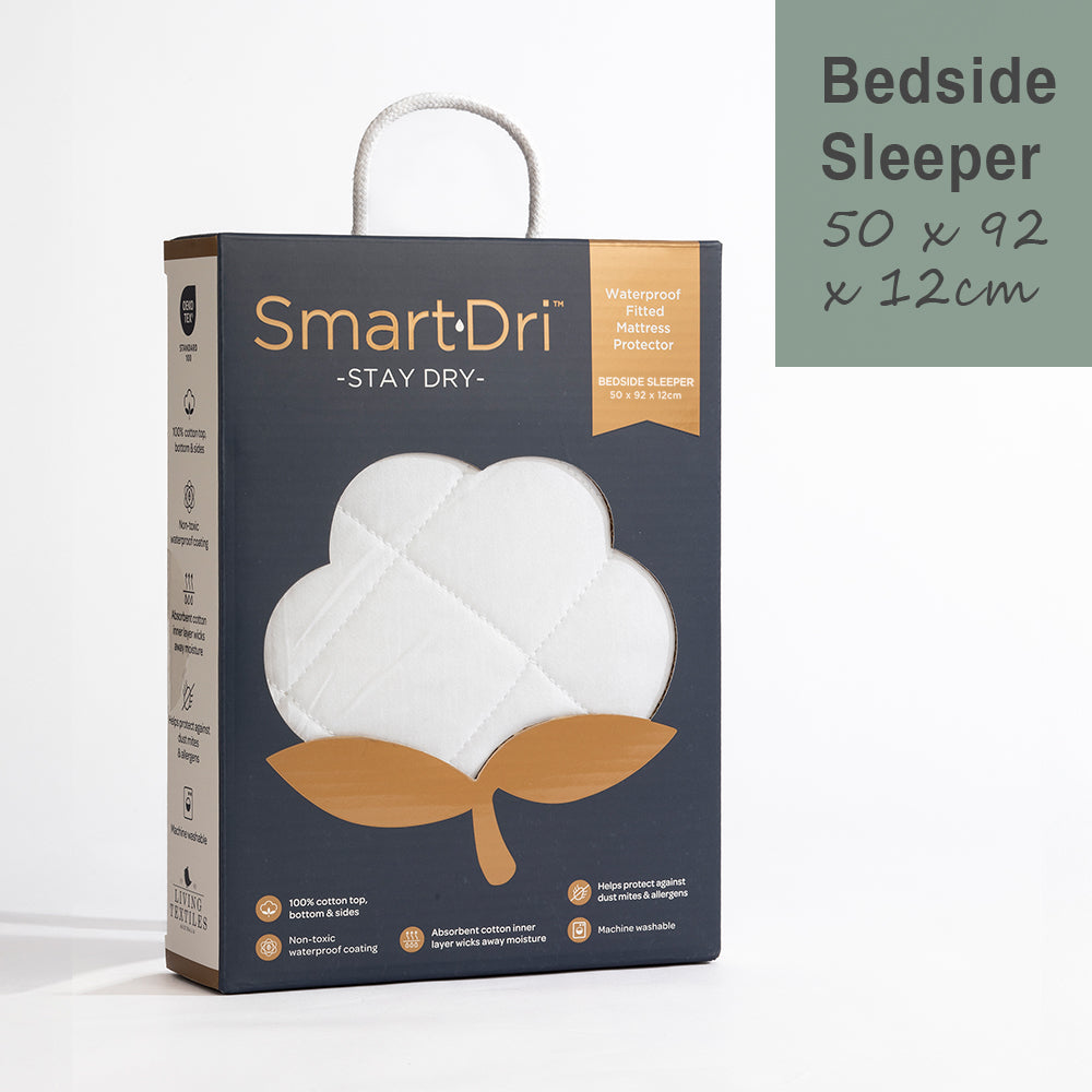 Smart-dri Mattress Protector - Cradle/co-sleeper White from Living Textiles NZ stock babycity