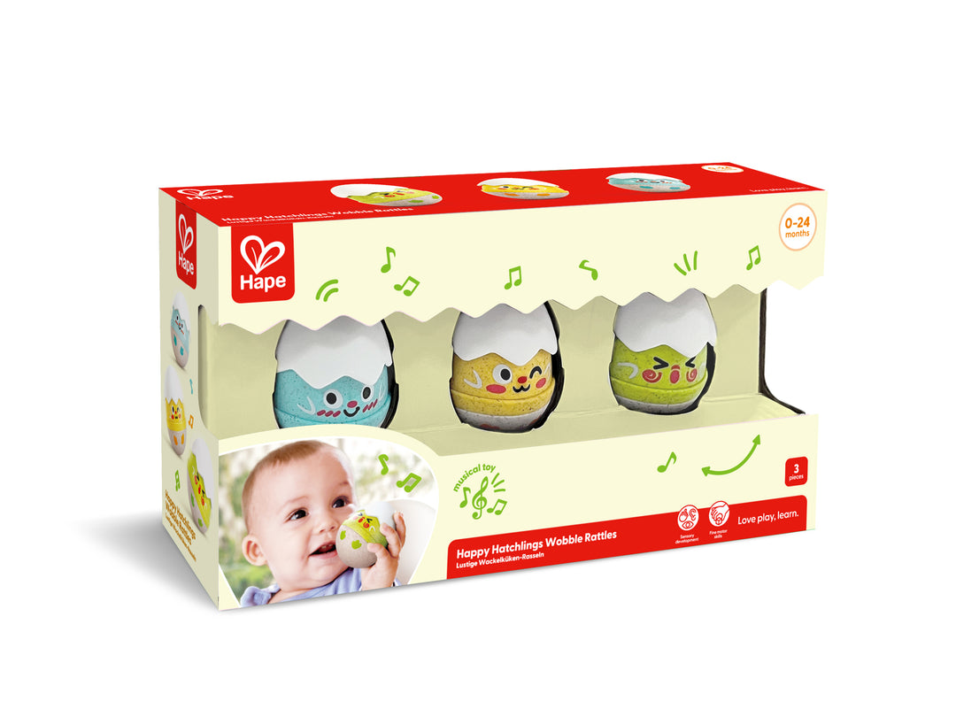 Hape Happy Hatching Wobble Rattles