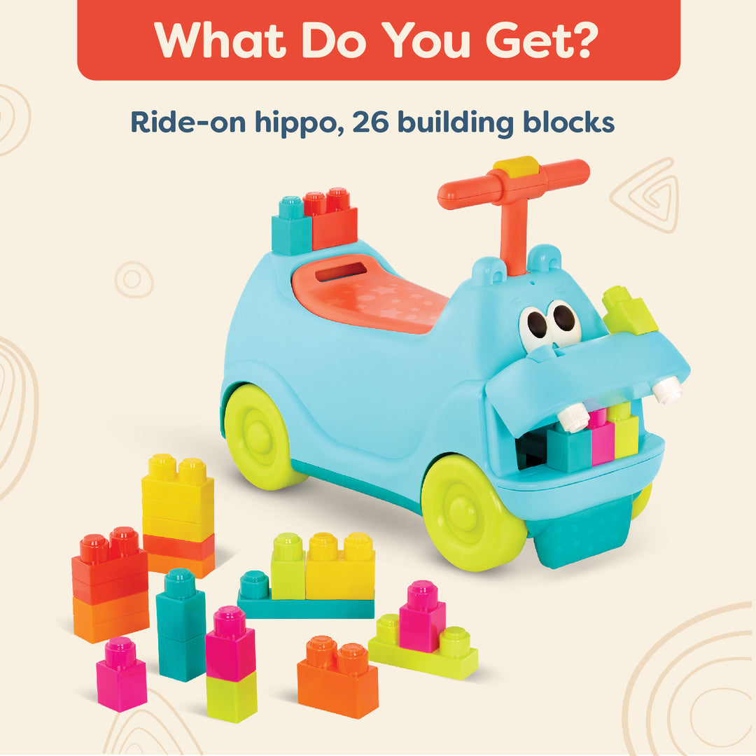 B. toys Ride-On Hippo with Light & Sound