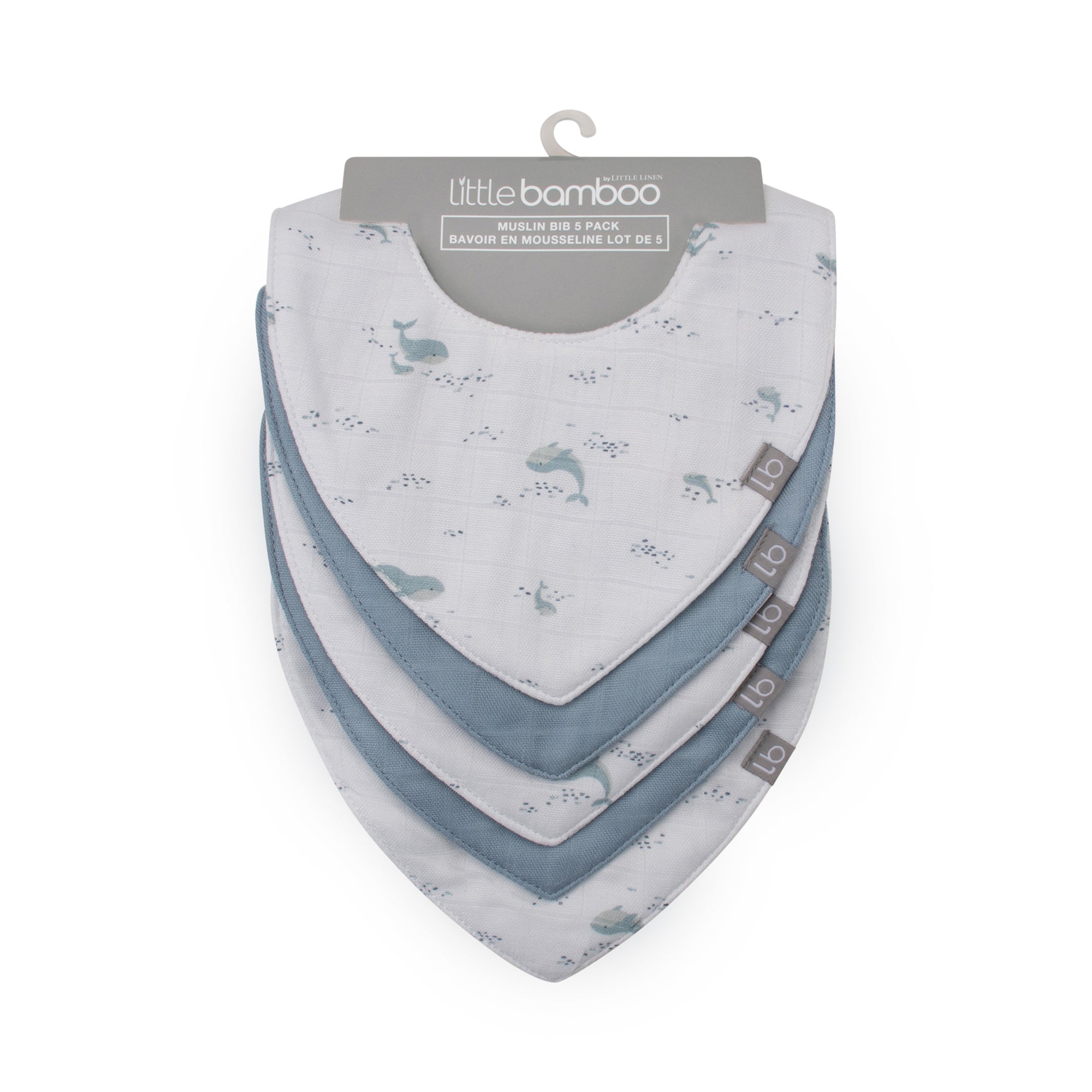 Little Bamboo Muslin Bib 5 pk from Little Bamboo NZ stock babycity