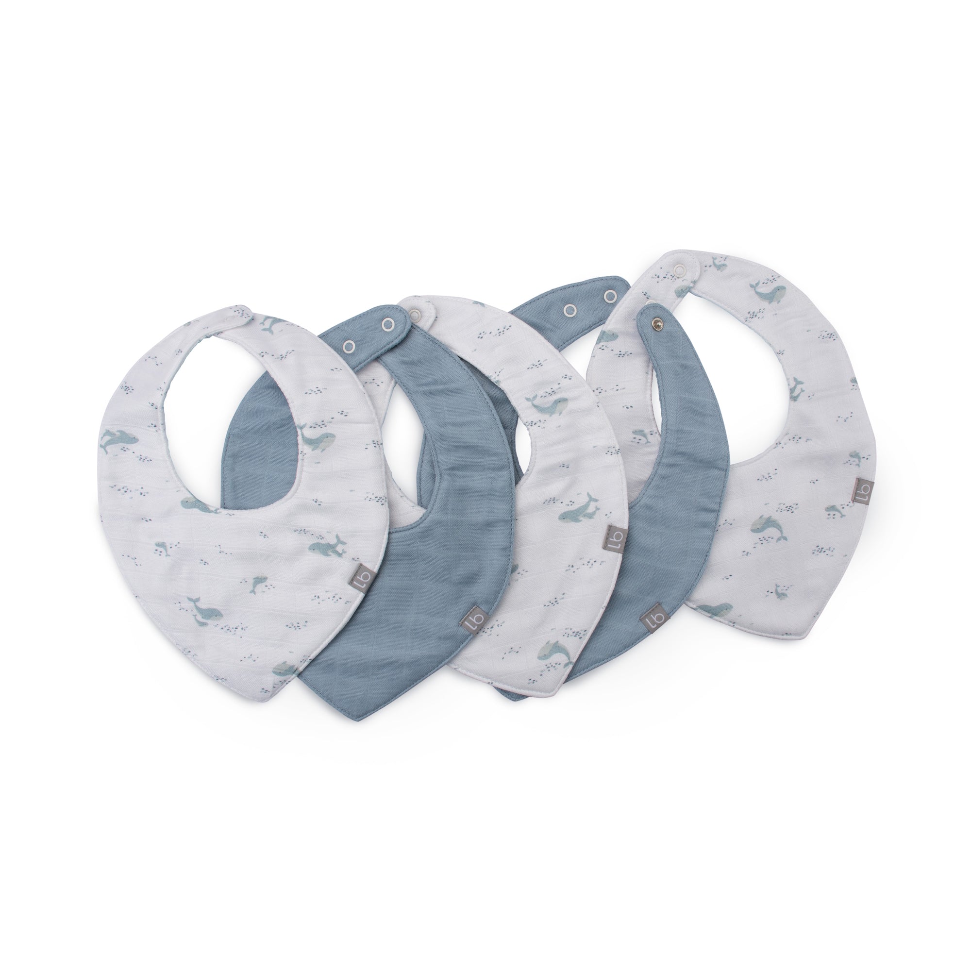 Little Bamboo Muslin Bib 5 pk from Little Bamboo NZ stock babycity