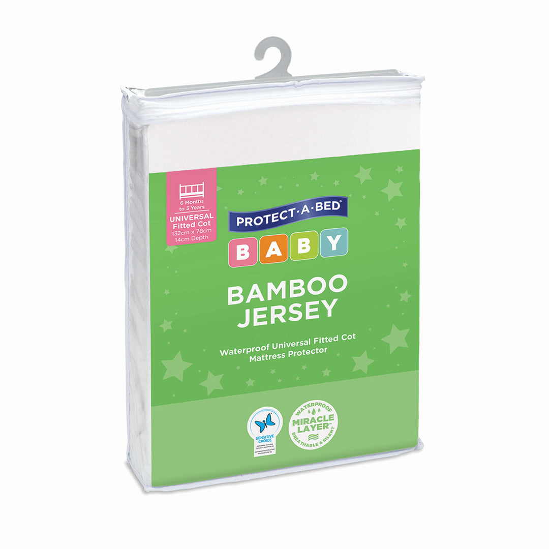Protect-A-Bed Bamboo Jersey Fitted Cot Mattress Protector