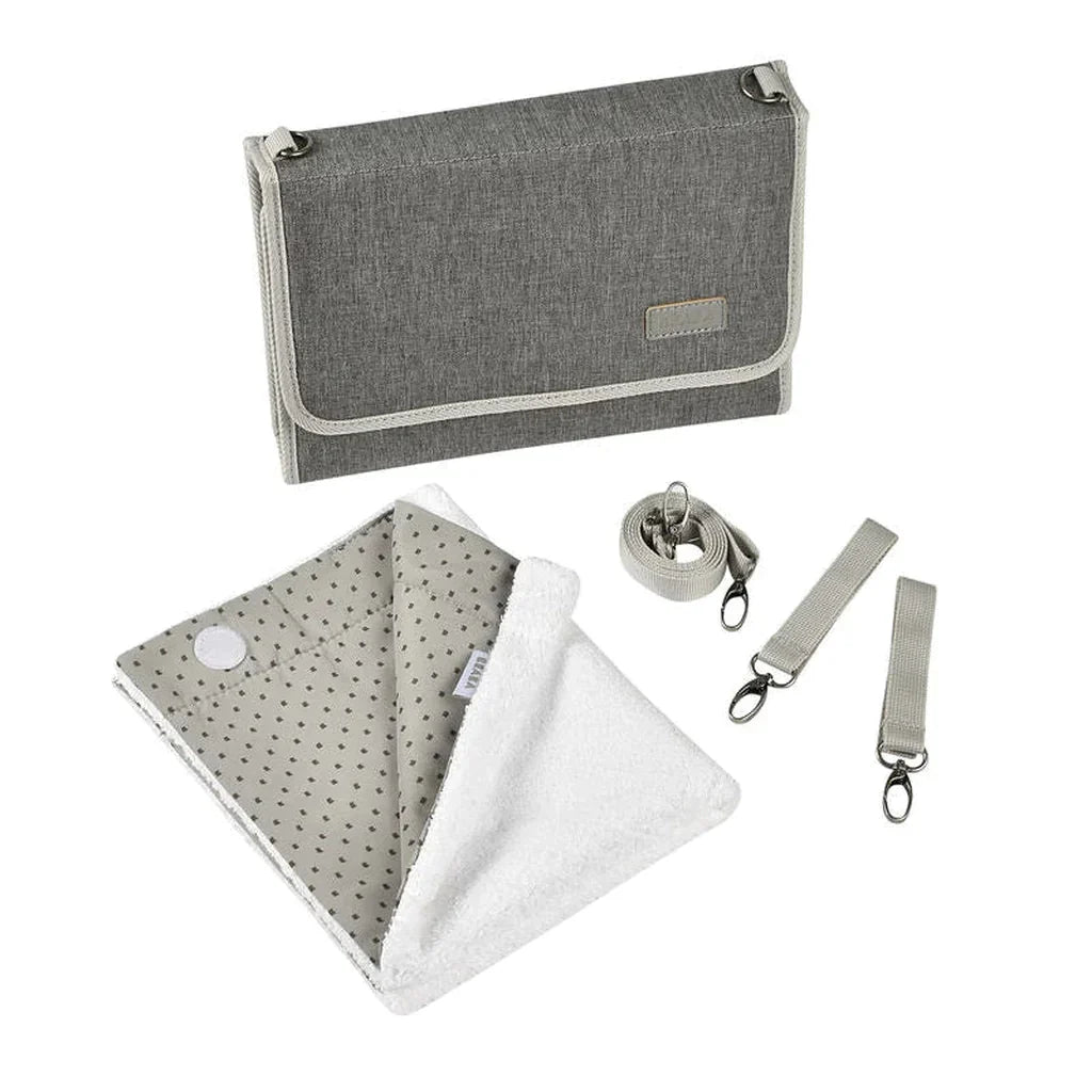 Beaba Geneve On-the-go Changing Pouch Heather Grey from Beaba NZ stock babycity