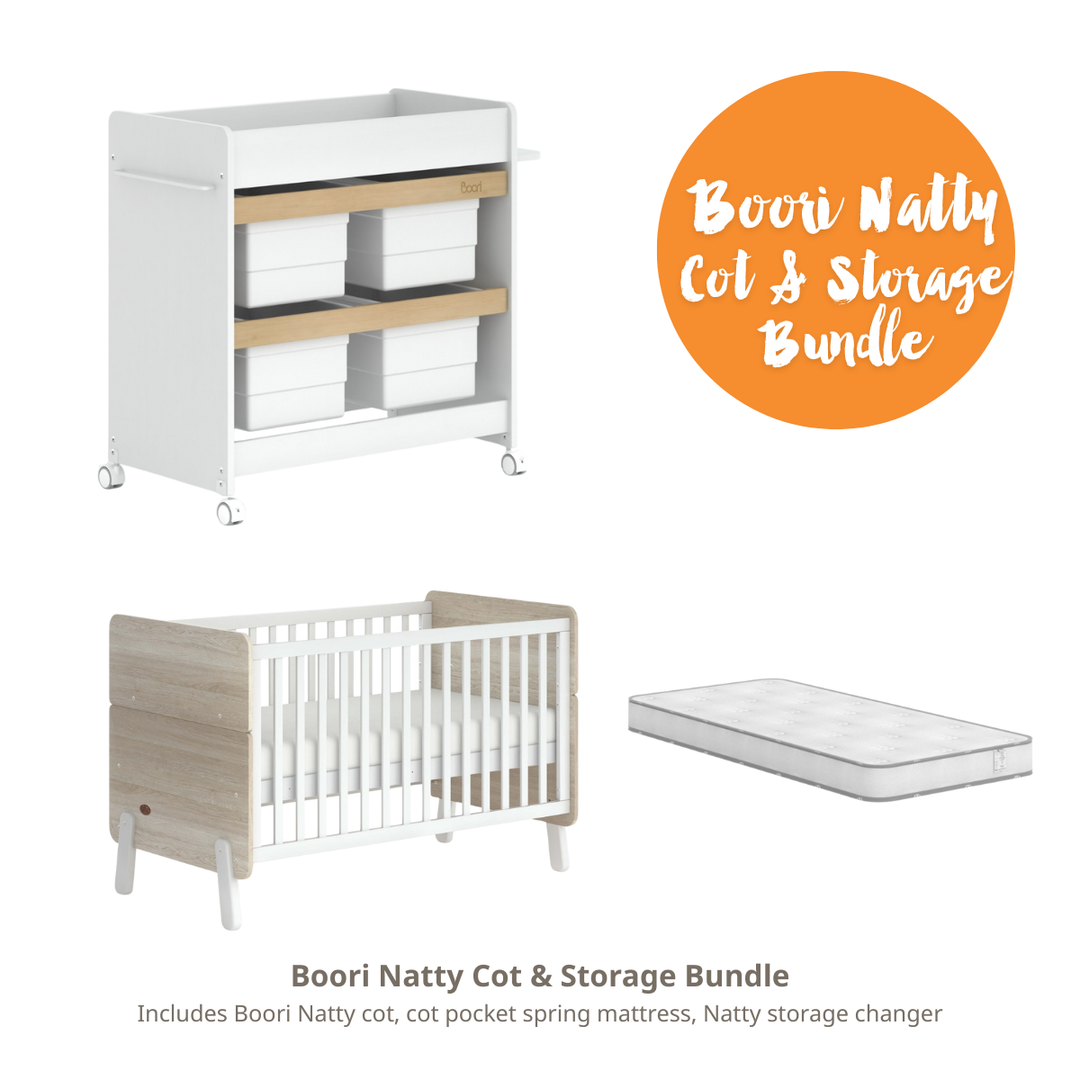 Boori Natty Cot & Storage Bundle