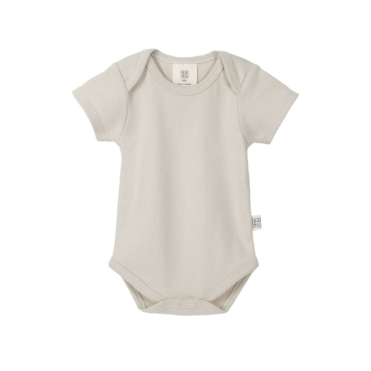 Babu Short Sleeve Bodysuit Oat from Babu NZ stock babycity
