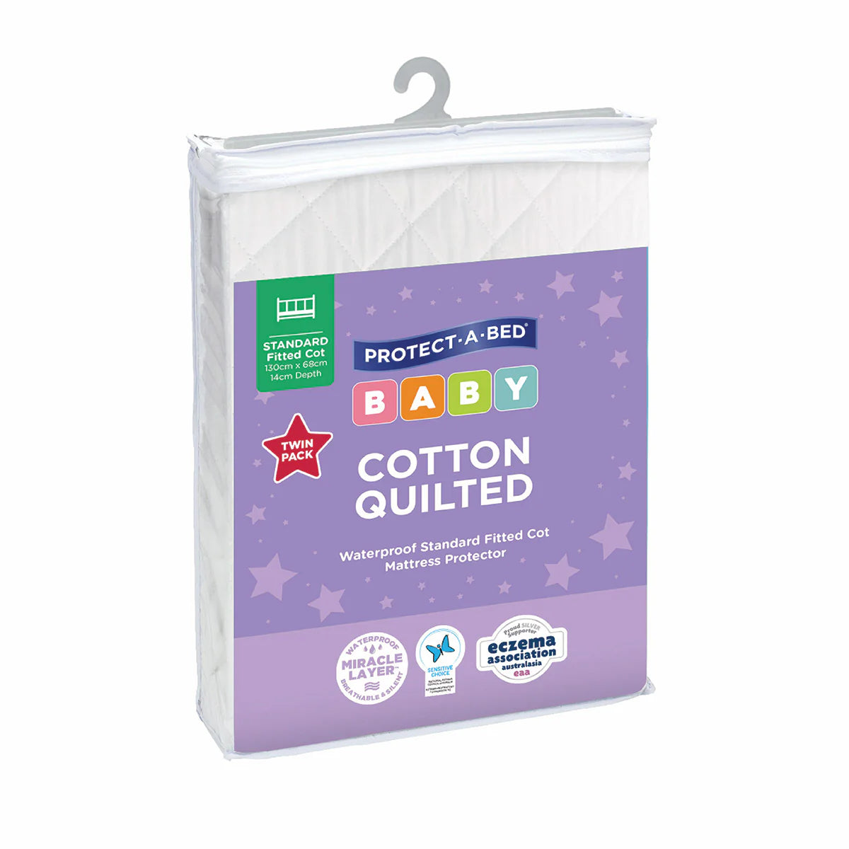 Protect-A-Bed Quilted Cotton Fitted Cot Mattress Protector 130 x 68CM from Protect-A-Bed NZ stock babycity