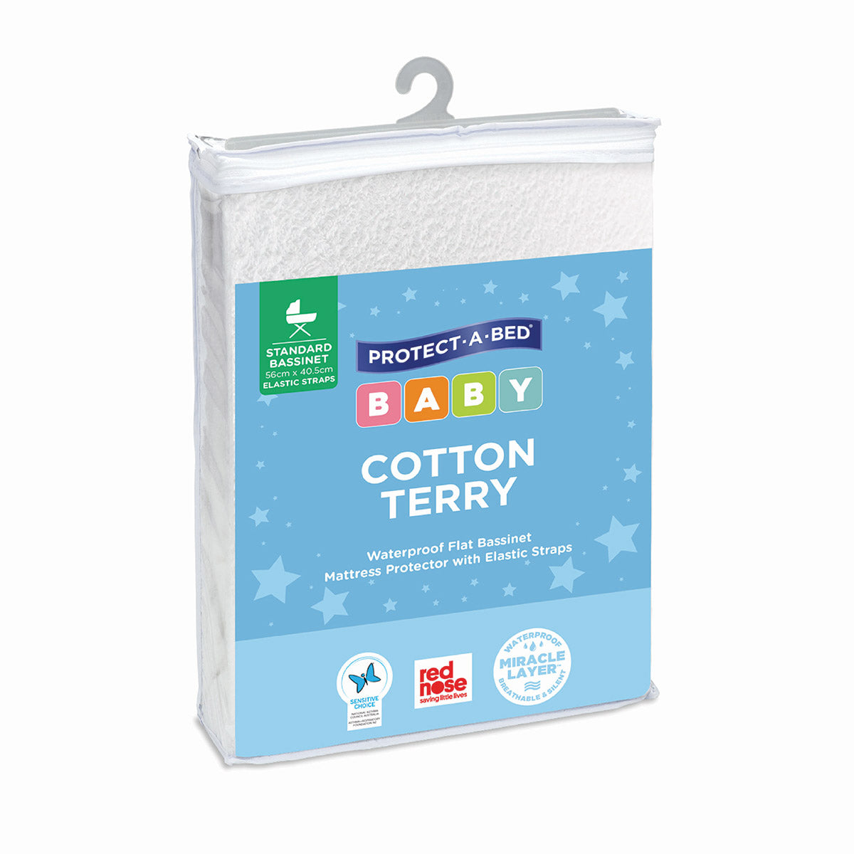 Protect-A-Bed Cotton Terry Elastic Flat Bassinet Mattress Protector from Protect-A-Bed NZ stock babycity