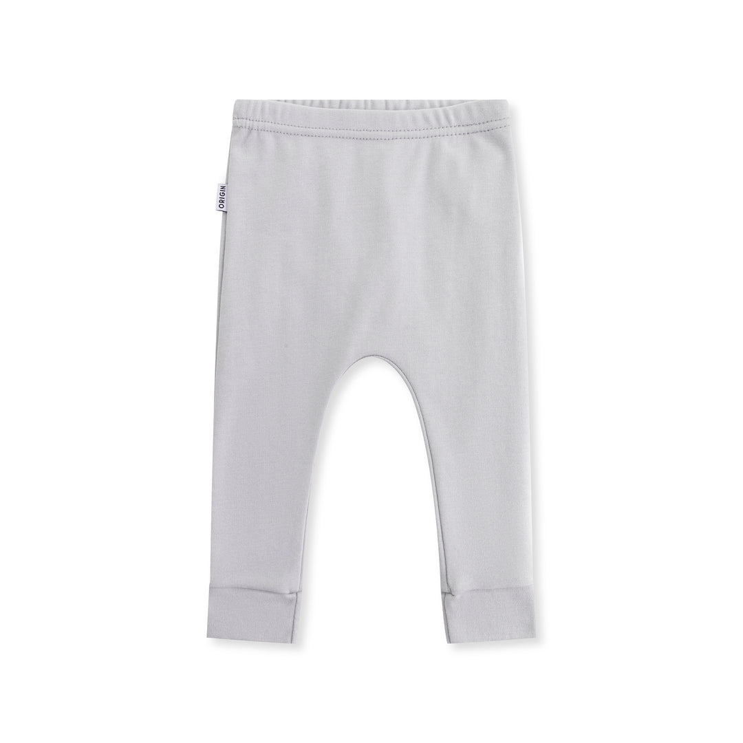 Grey ORIGIN baby cuff pants with cuffed ankles