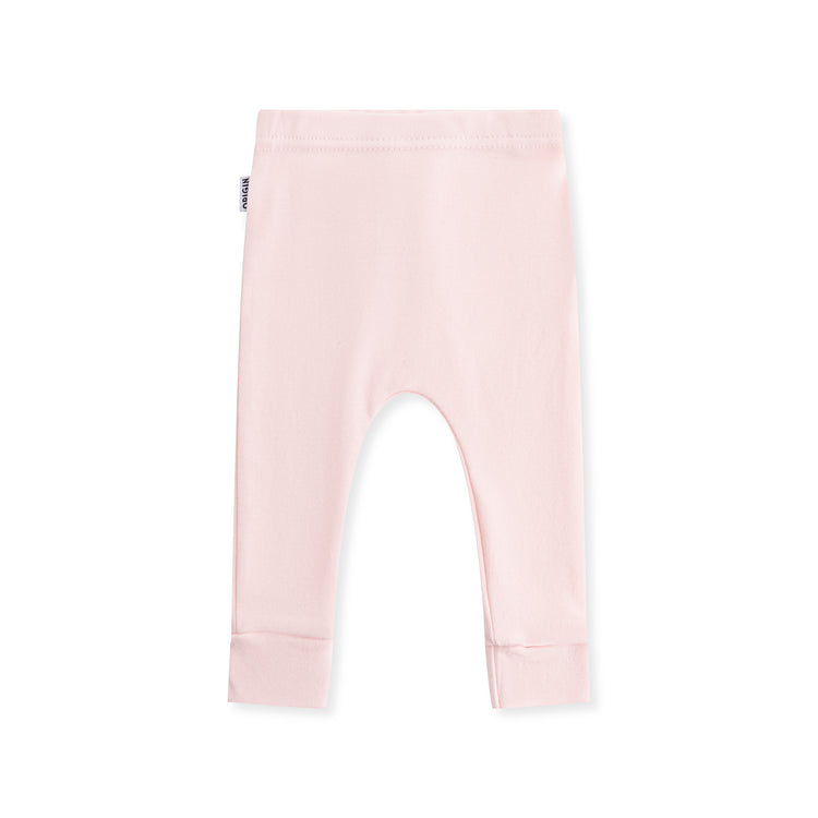 Pink ORIGIN baby cuff pants with cuffed ankles