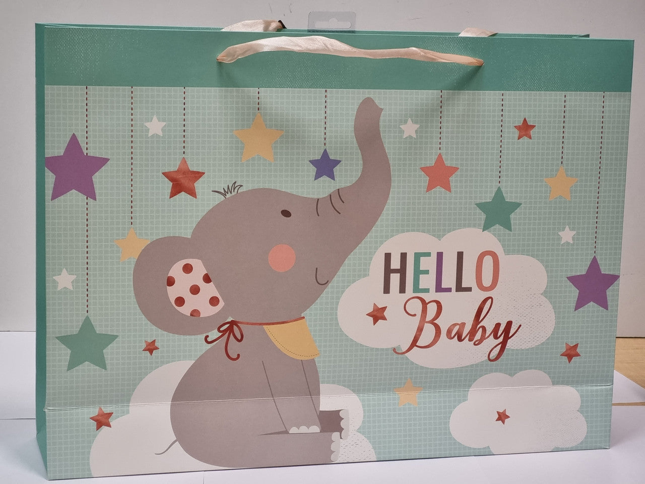 Hello Baby Elephant Gift Bag Jumbo Blue from babycity NZ stock babycity