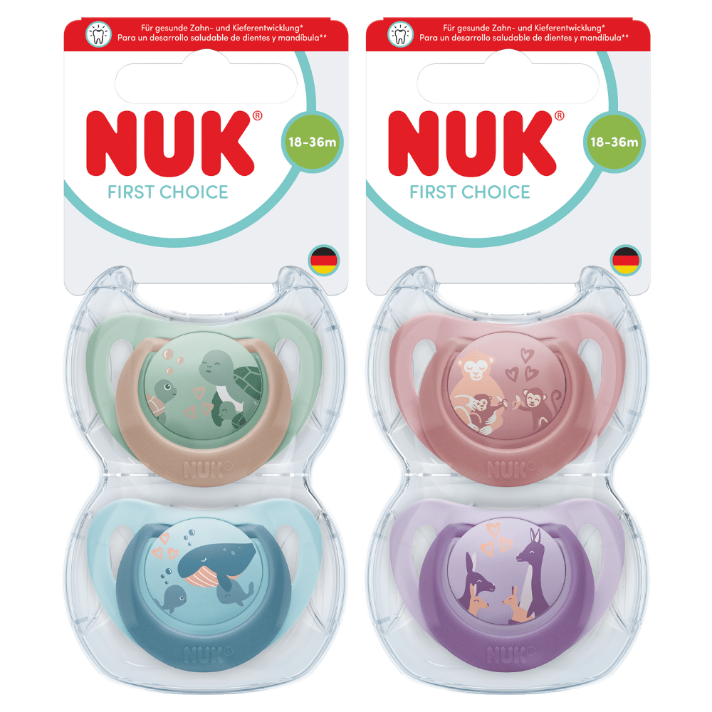 NUK First Choice Soothers 18-36mths 2pk