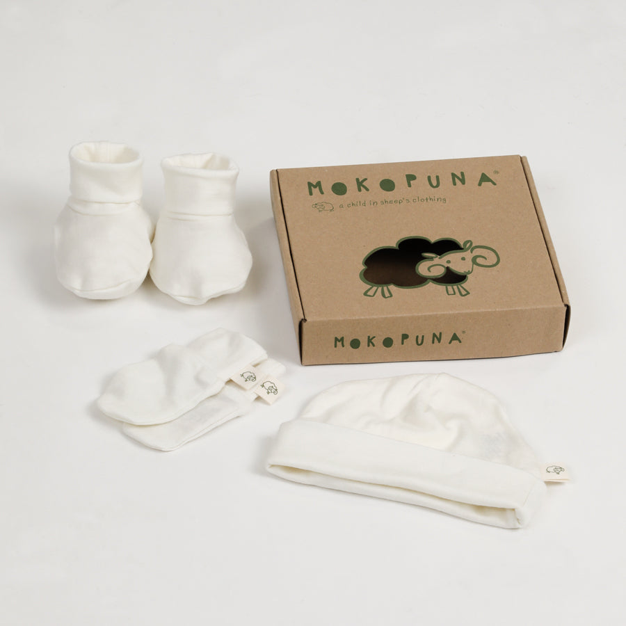 Mokopuna Merino Gift Set Newborn Lily from Mokopuna NZ stock babycity