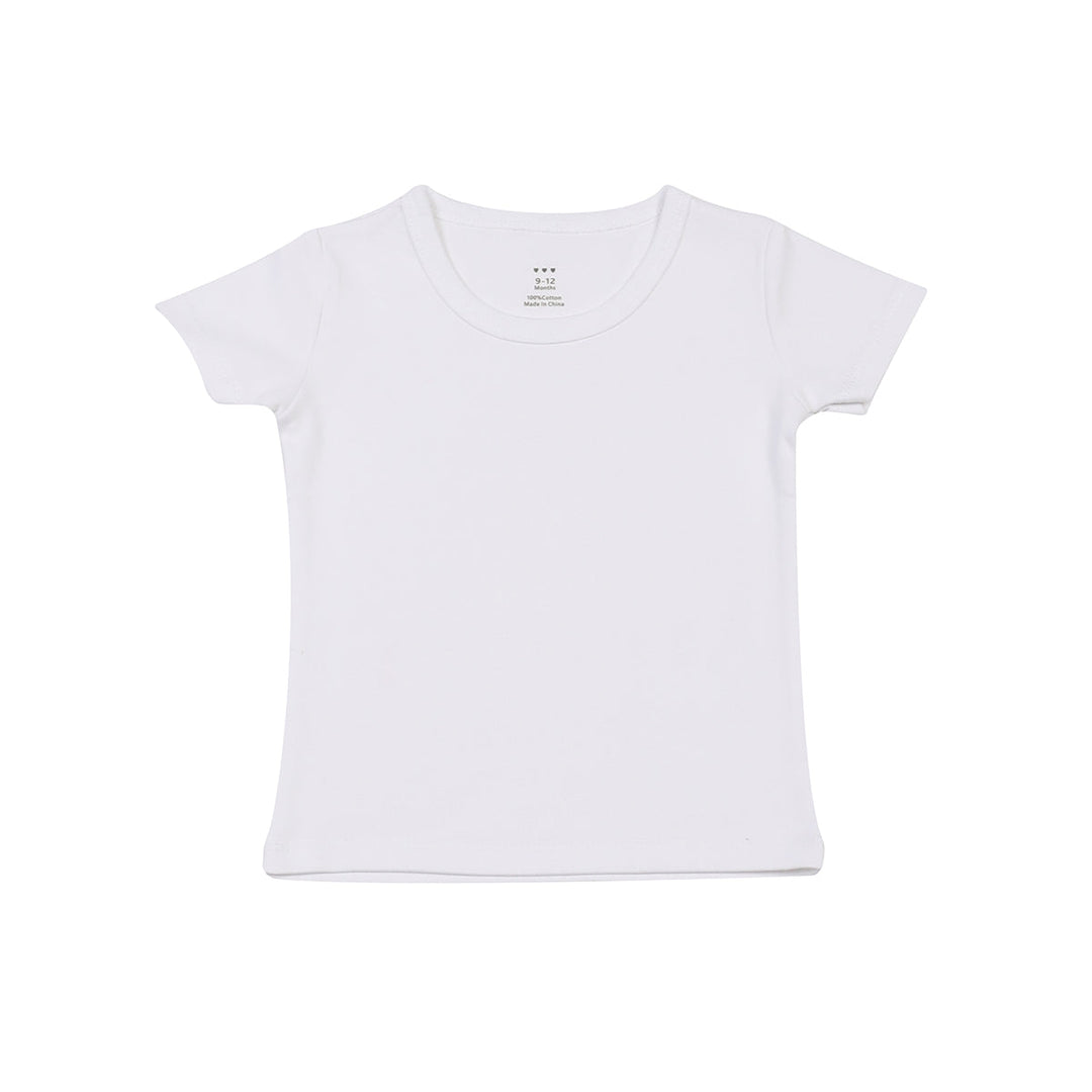 hi-hop Short Sleeve Plain T-Shirt 6-9M White from hi-hop NZ stock babycity