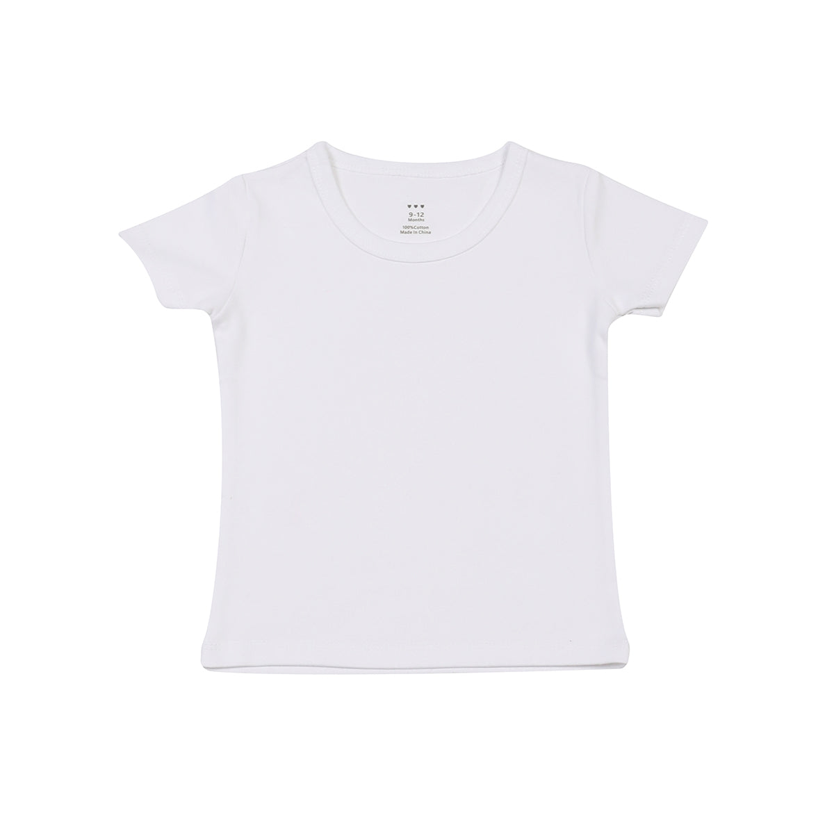 hi-hop Short Sleeve Plain T-Shirt 6-9M White from hi-hop NZ stock babycity