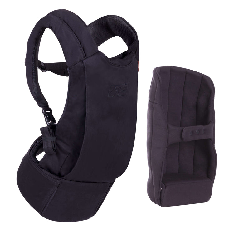 Mountain Buggy juno with infant insert three quarter view_charcoal