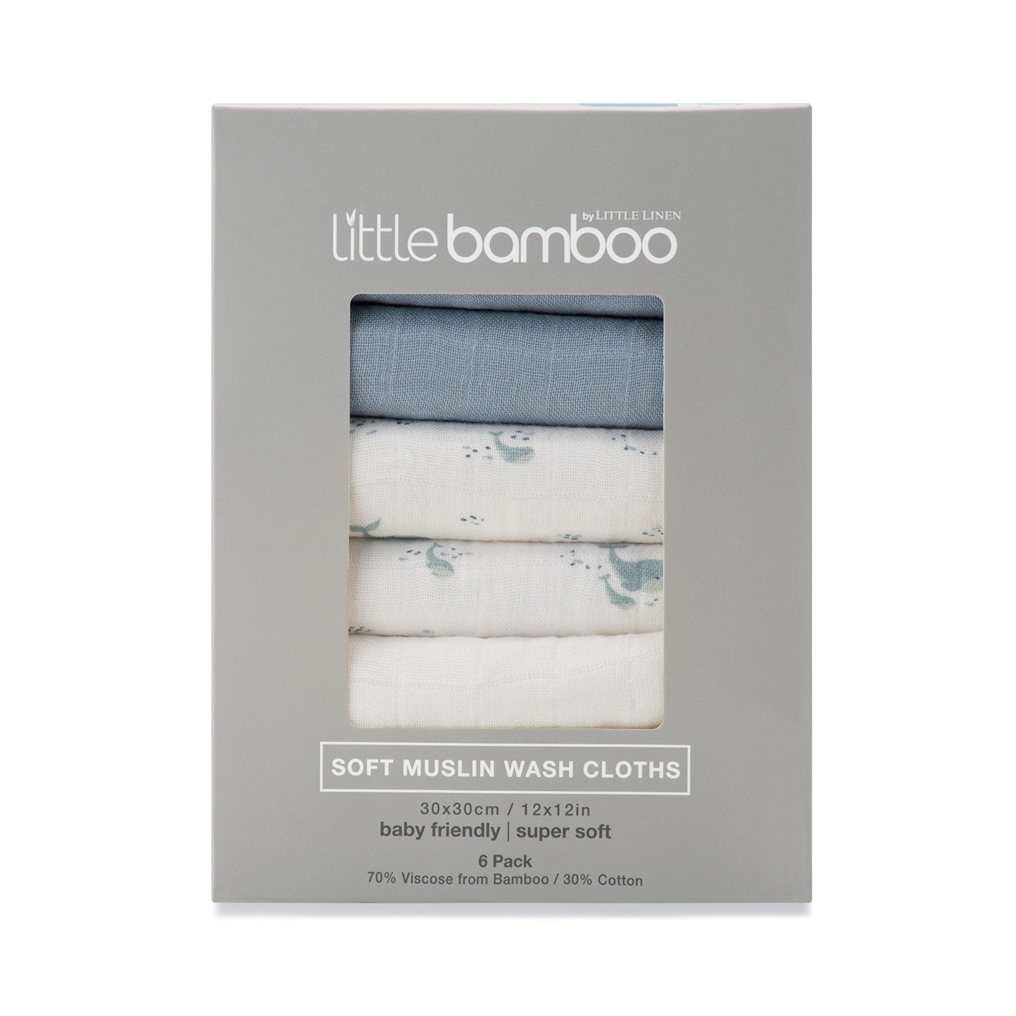 Little Bamboo Muslin Washers 6pk from Little Bamboo NZ stock babycity