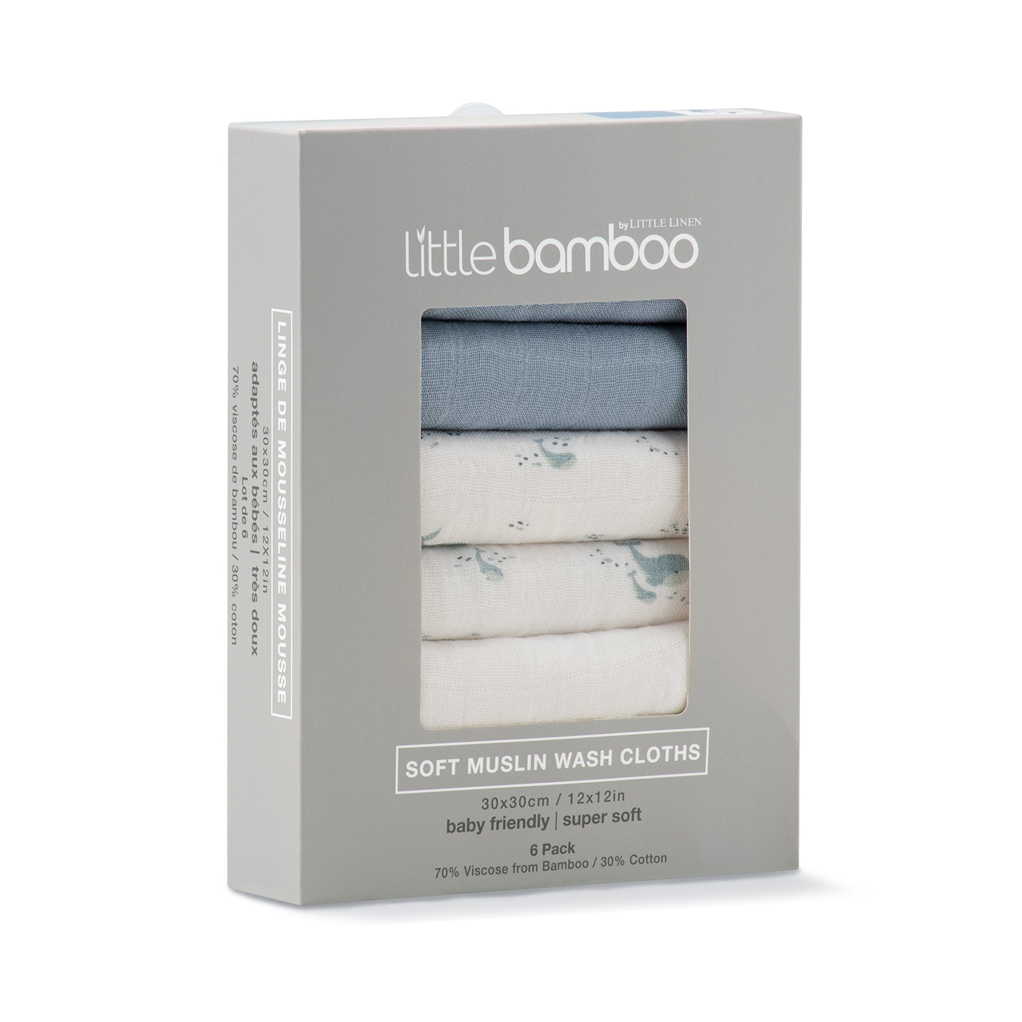 Little Bamboo Muslin Washers 6pk from Little Bamboo NZ stock babycity