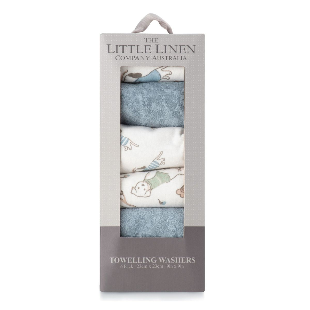 Little Linen Towelling Washer - 6 Pack Barklife Dog from Little Linen NZ stock babycity