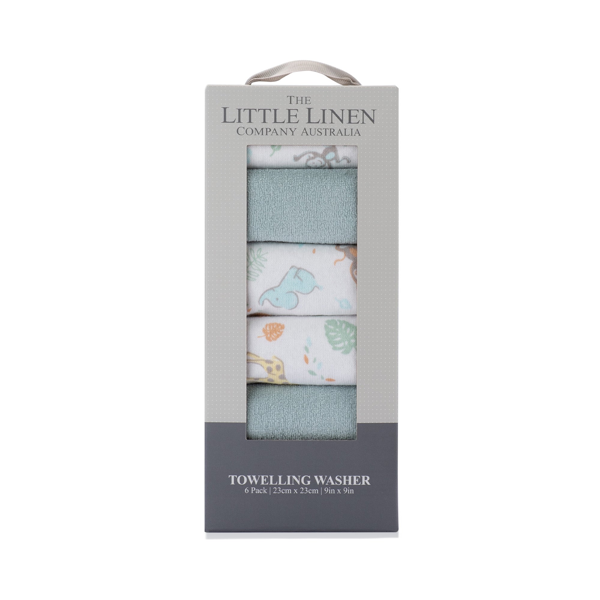 Little Linen Towelling Washer 6pk Savanna Giraffe from Little Linen NZ stock babycity